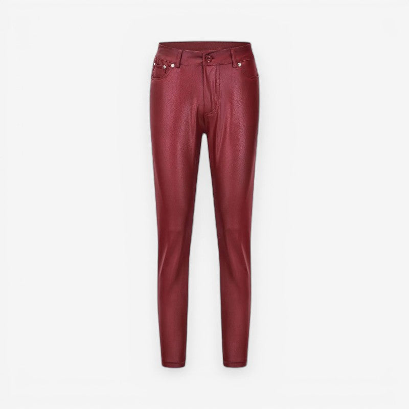 Elijah - High-Waisted Pants with Button Closure & Side Pockets | Structured Fit | Easy On/Off | Sizes S–3XL | Red, Blue, Black