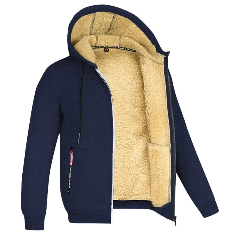 Nathaniel - Jacket with Hood and Long Sleeves with Zipper Closure