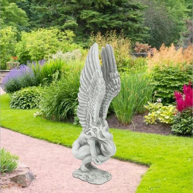 EternalGrace - Statua commemorativa di angelo triste per il giardino