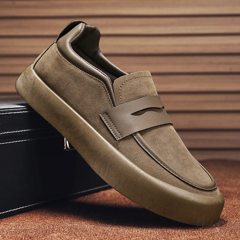 Daniel - Slim slip-on loafers with anti-slip sole