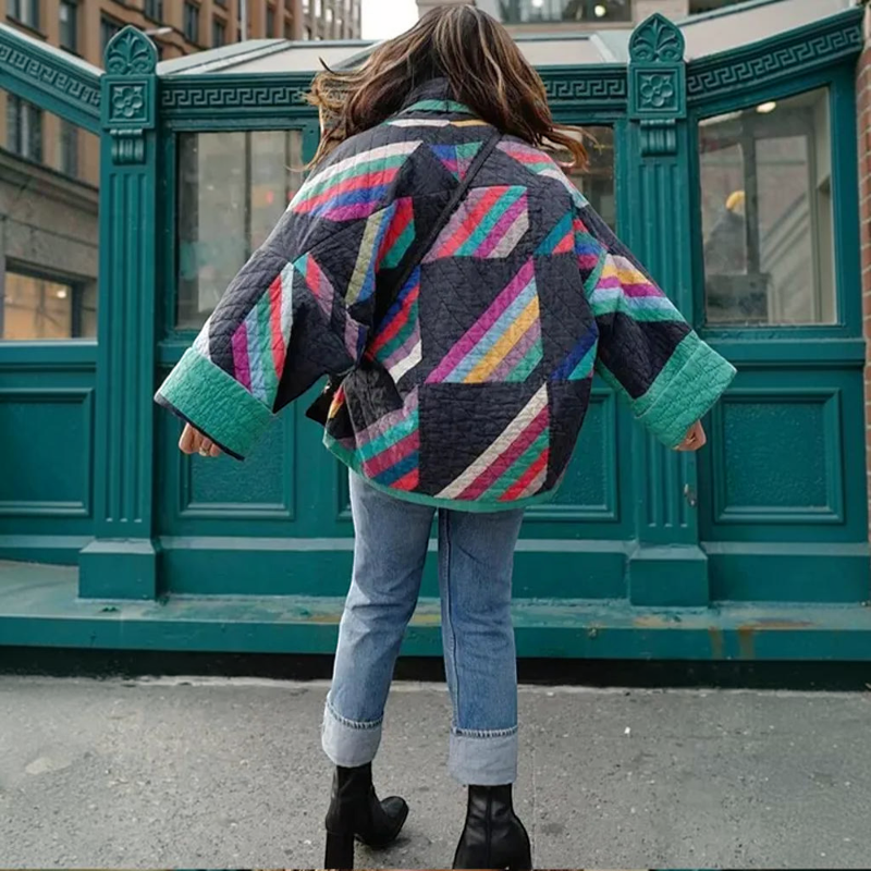 Veste à manches longues pour femme avec motif