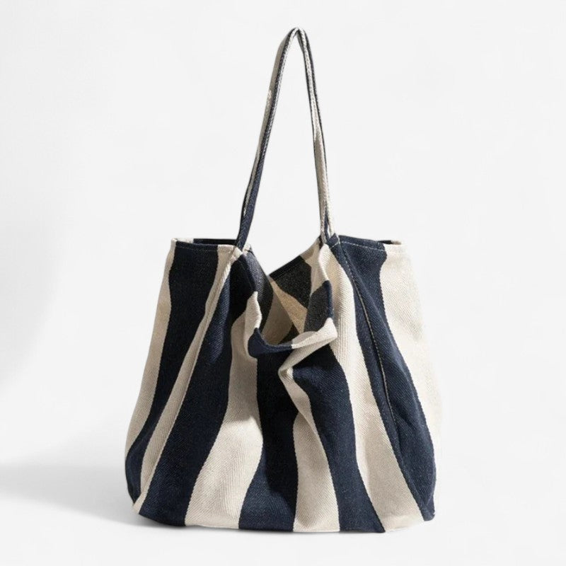 Abigail – One-Compartment Handbag with Stripe Pattern