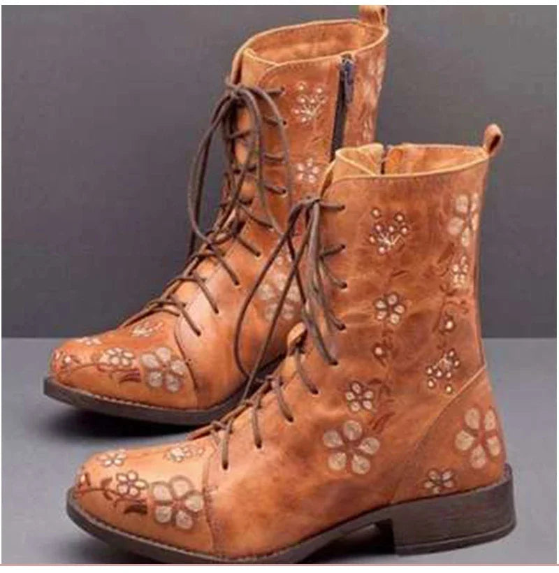 Amanda - Escarpins à talons compensés avec lacets pour un confort stylé