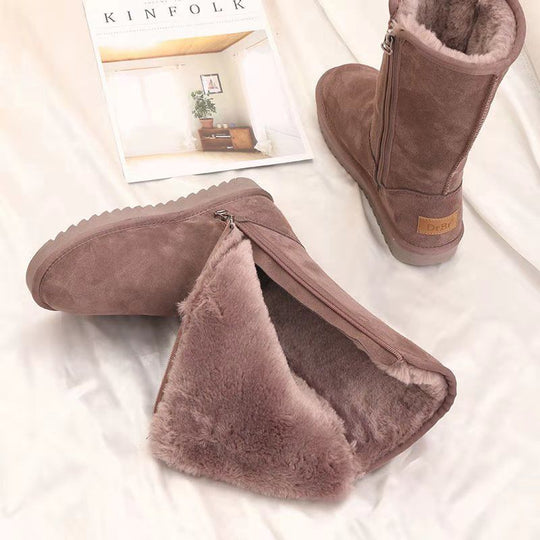 Lena - Stivali eleganti al ginocchio con morbida fodera in peluche