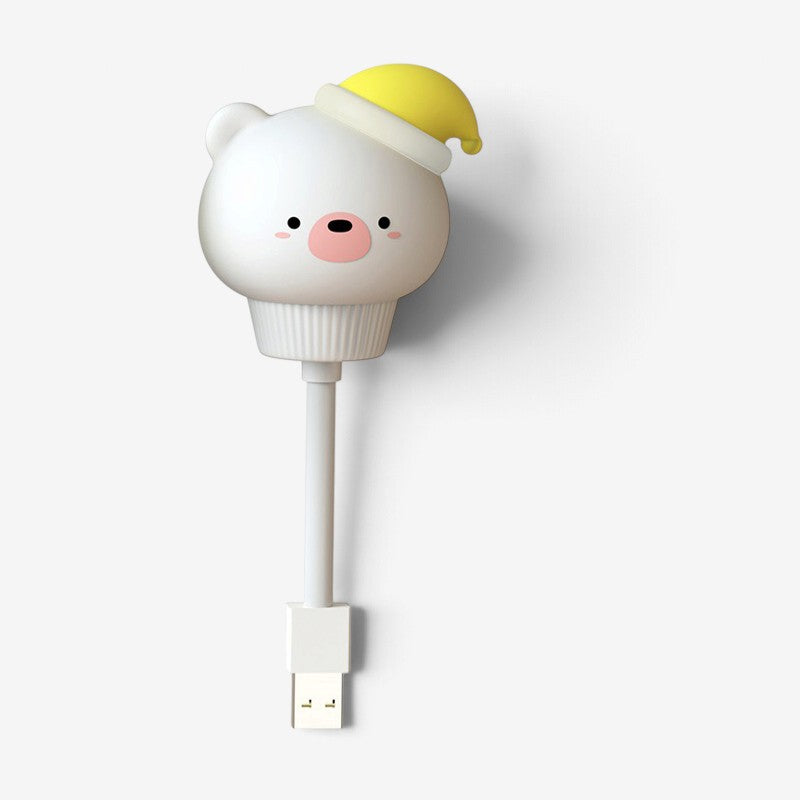 PawsGlow - Luce notturna LED USB con design di animali dei cartoni animati