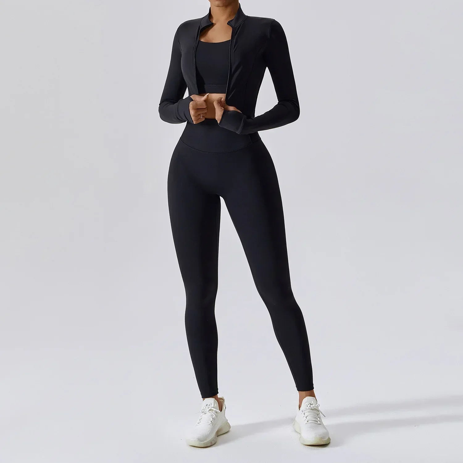 Nova – Ensemble d’entraînement trois pièces stylé avec haut zippé