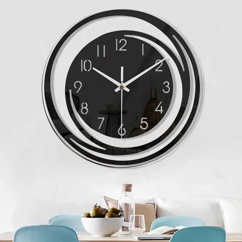 SilentRing - Ceas de perete minimalist rotund pentru sufragerie