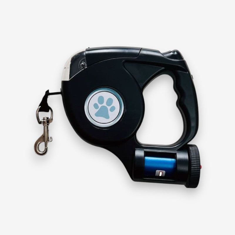 GlowPaw – LED dog leash with built-in flashlight and bag holder