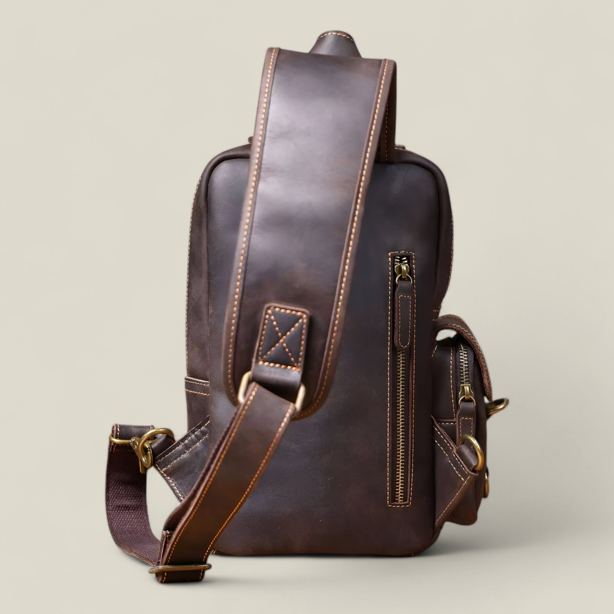 Joris - Geantă crossbody cu design vintage, spațioasă și cu curea reglabilă