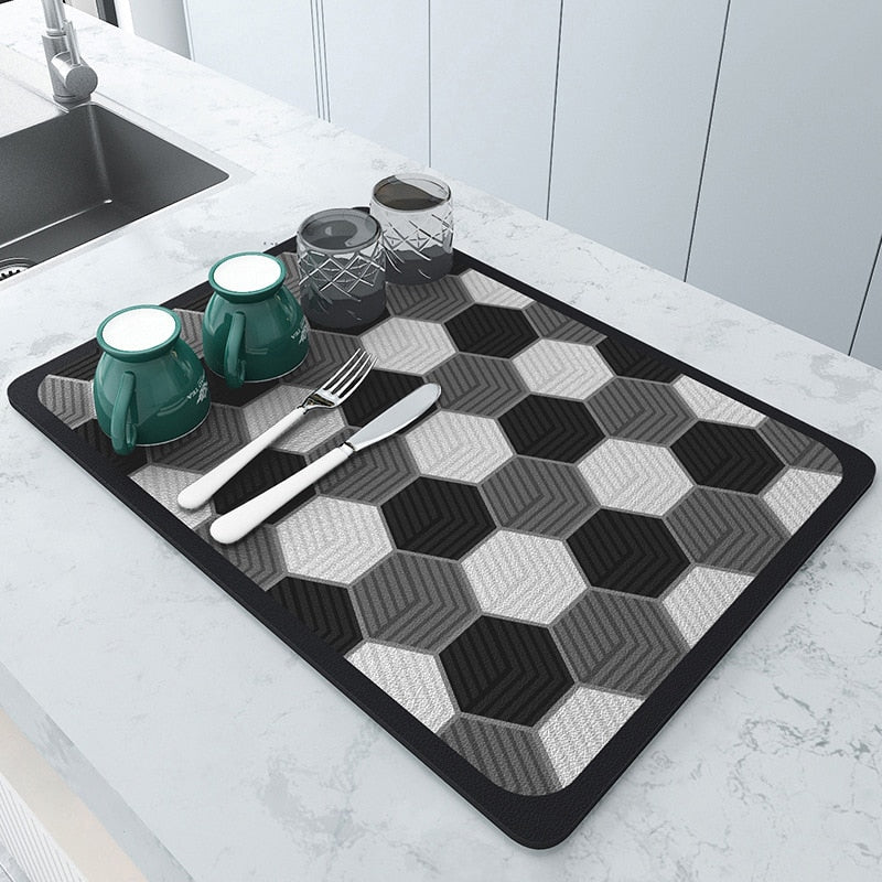 DrySmart - Tapis pliable pour un séchage facile et un plan de travail propre