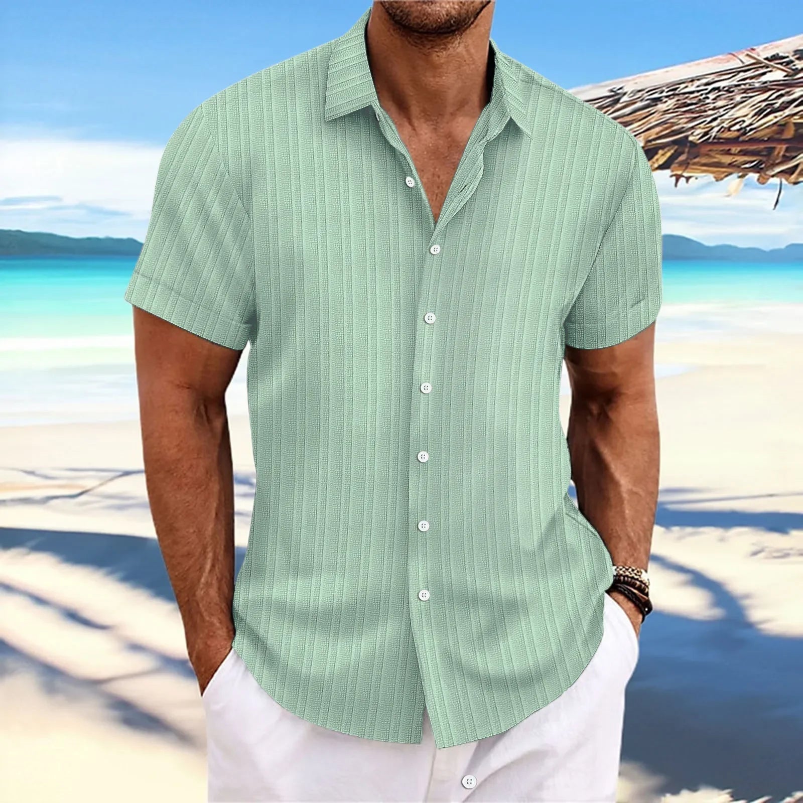 Fritz - Chemise décontractée à manches mi-longues