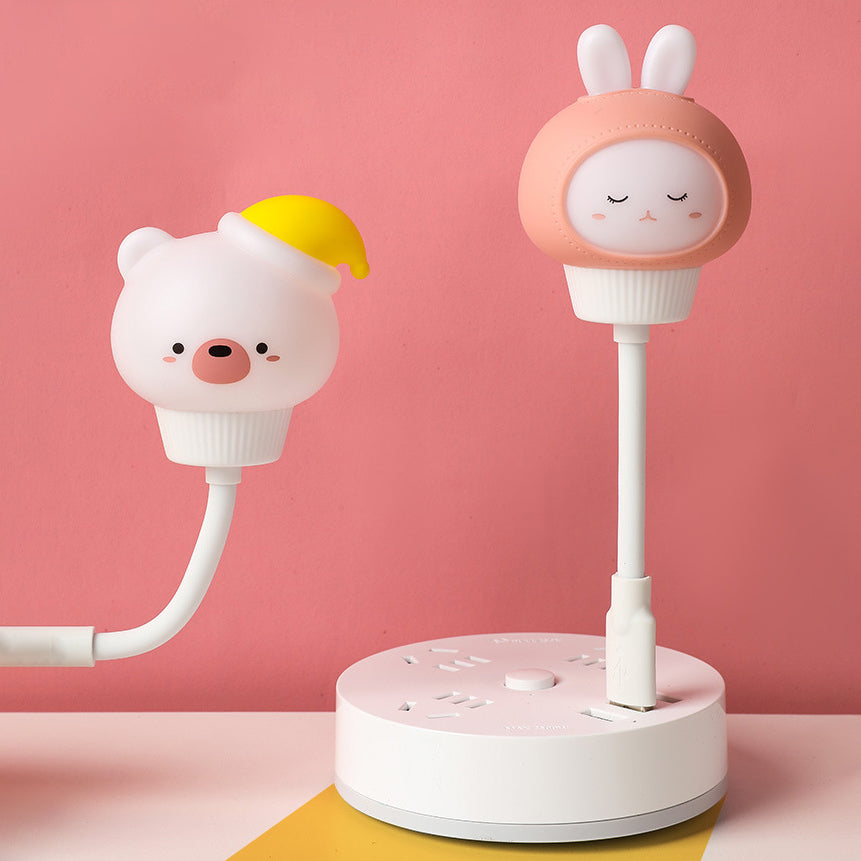 PawsGlow - Luce notturna LED USB con design di animali dei cartoni animati