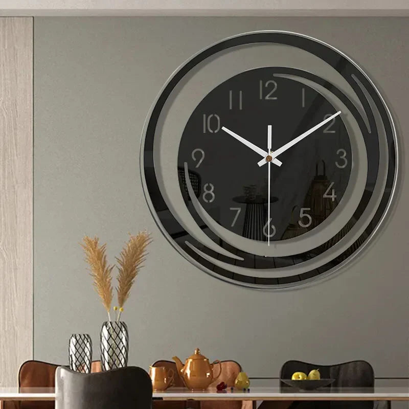 SilentRing - Ceas de perete minimalist rotund pentru sufragerie