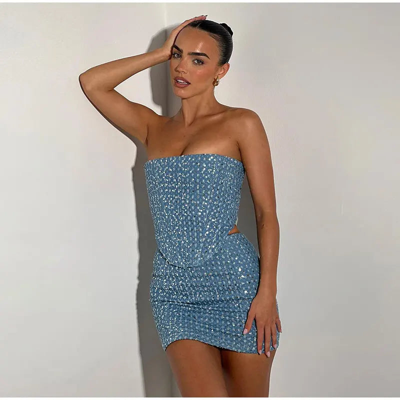 Hailey - Two-piece set with strapless top