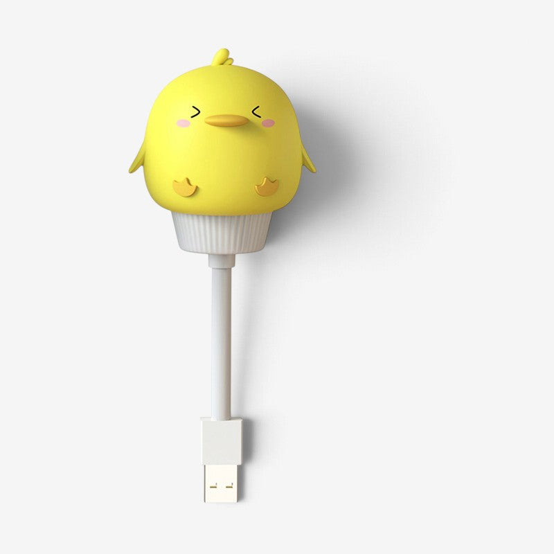 PawsGlow - Luce notturna LED USB con design di animali dei cartoni animati
