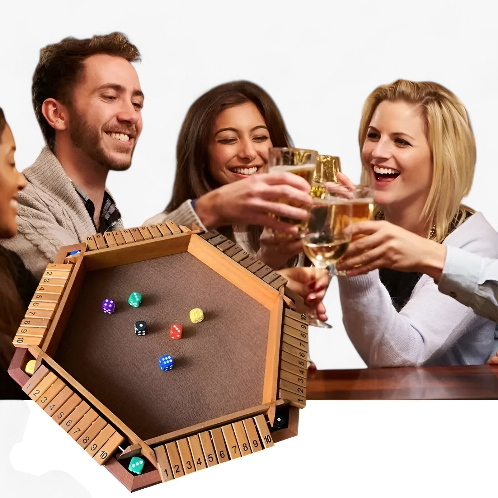 GameCraft - Moderní dřevěná kostková hra s kostkami pro zábavu a strategii