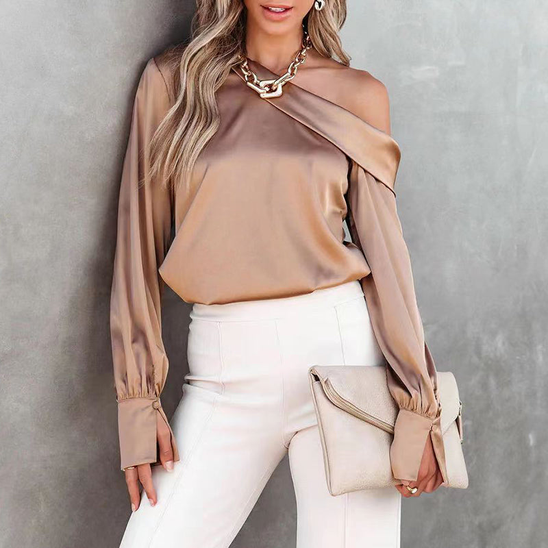 Isla – Bluza elegantă cu umerii goi și mâneci lungi