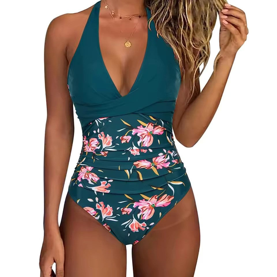 Ela – Chic one-piece swimsuit with halter neck and flattering fit