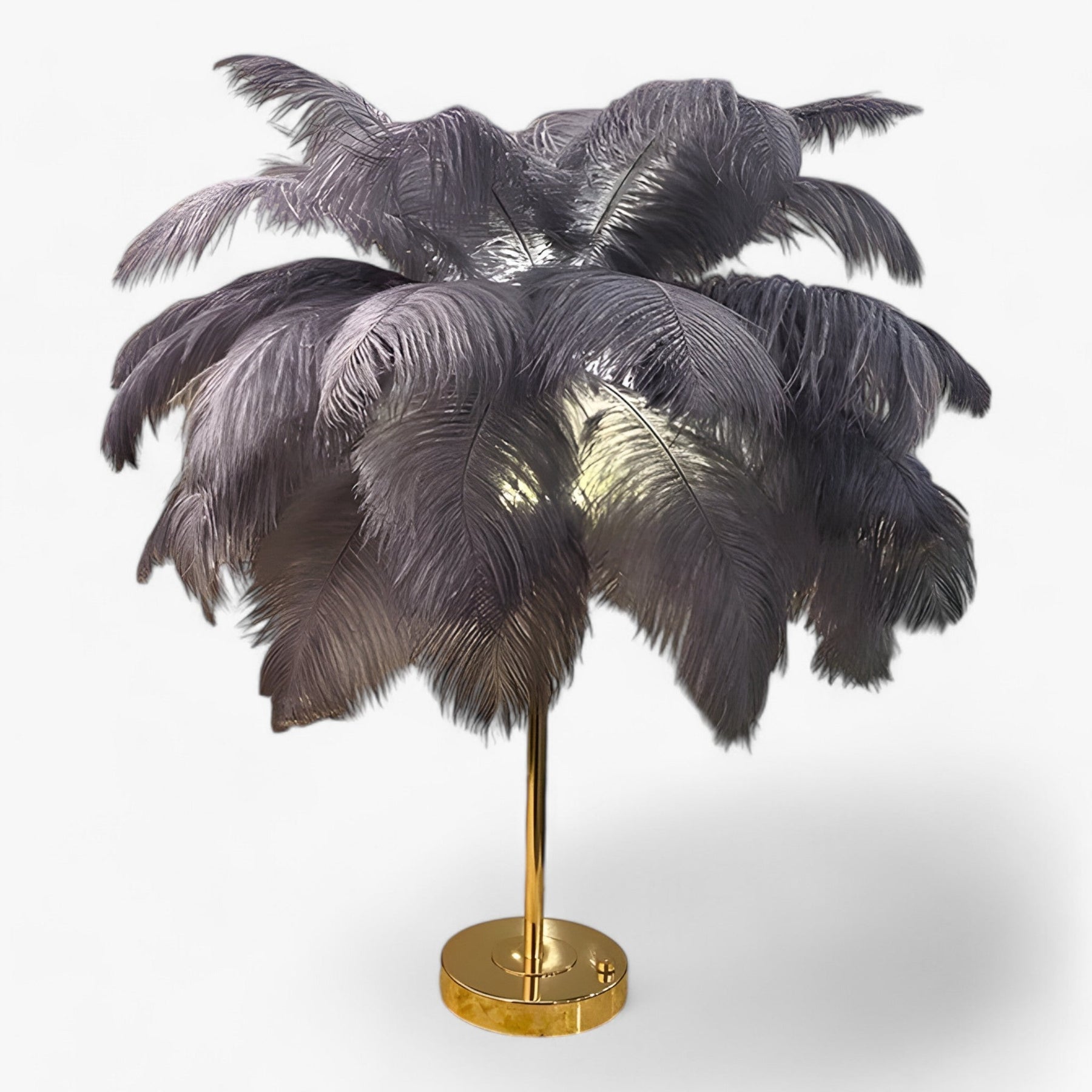 FeatherGlow - Lampada LED attivata al tocco con eleganti piume