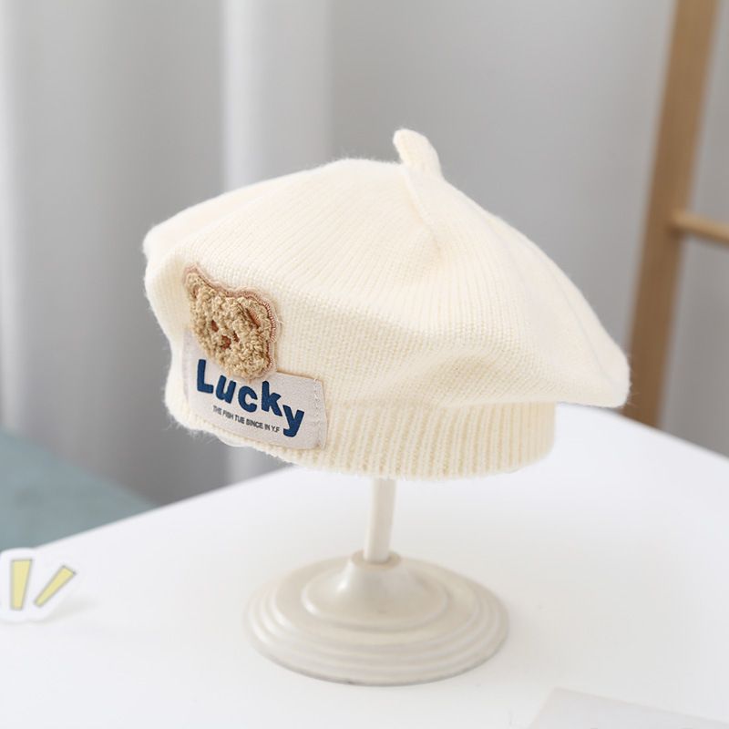 MiniFlora - Béret en tricot pour tout-petit avec motif floral