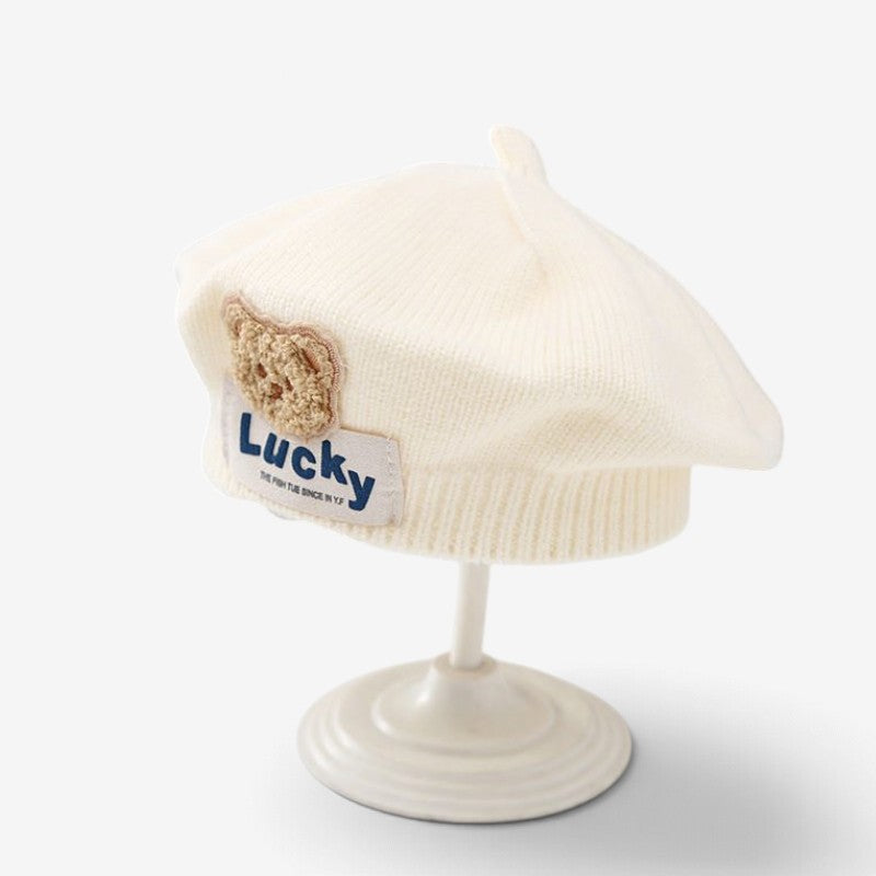 MiniFlora - Béret en tricot pour tout-petit avec motif floral
