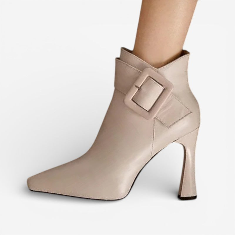 Vireya - Pointed toe ankle boots with high heels