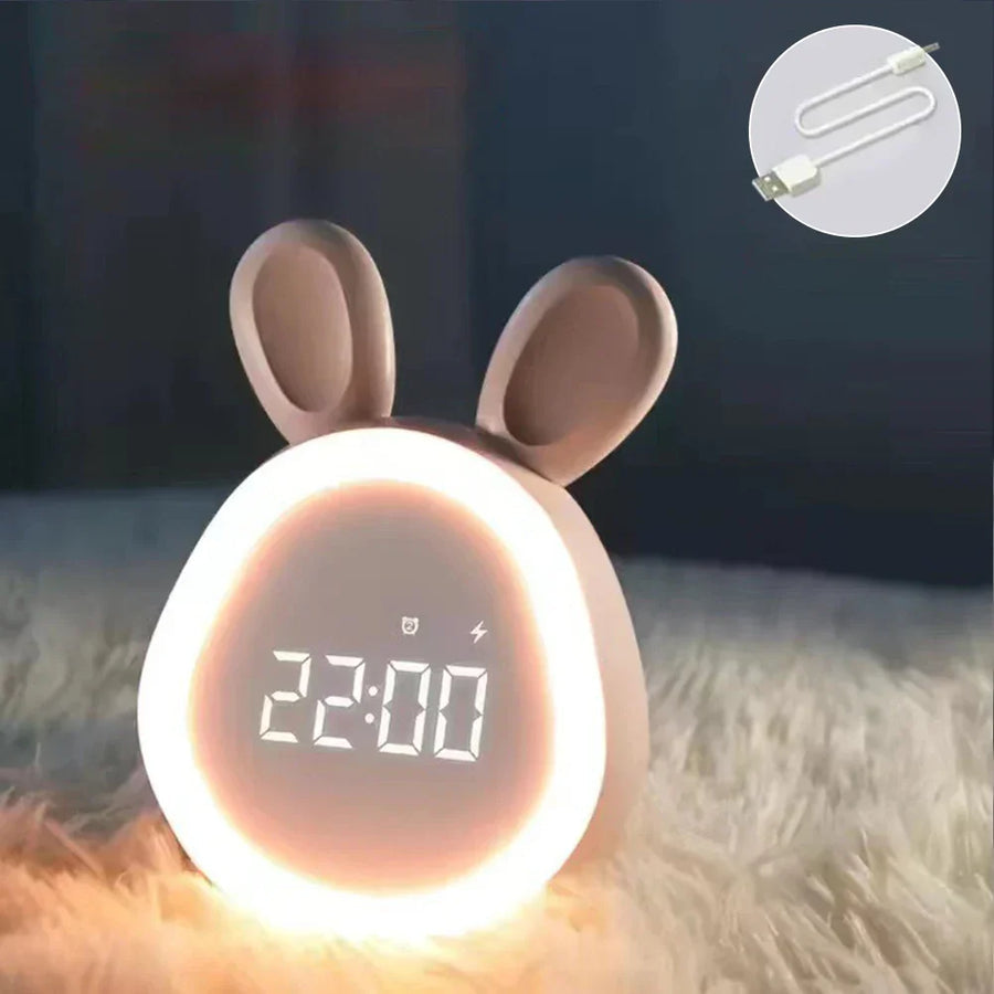 GlowBun - Lampada notturna a forma di coniglio giocosa con luminosità regolabile