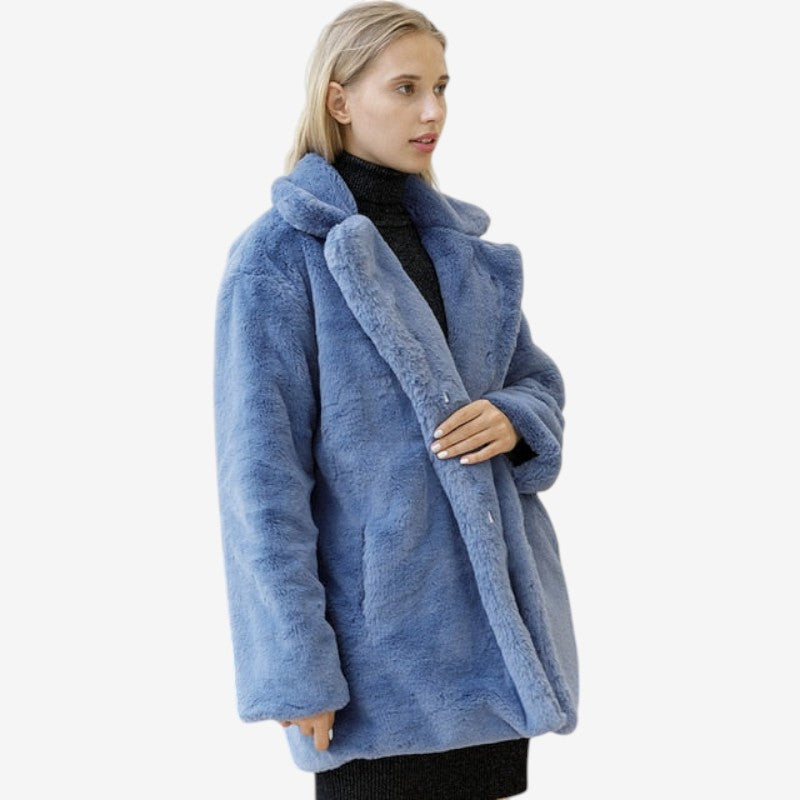Emma - Jacket with Long Sleeves, Side Pockets, and Notched Collar