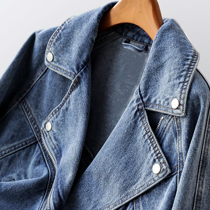 Leah - Veste en denim vintage élégante avec coupe flatteuse et détails authentiques