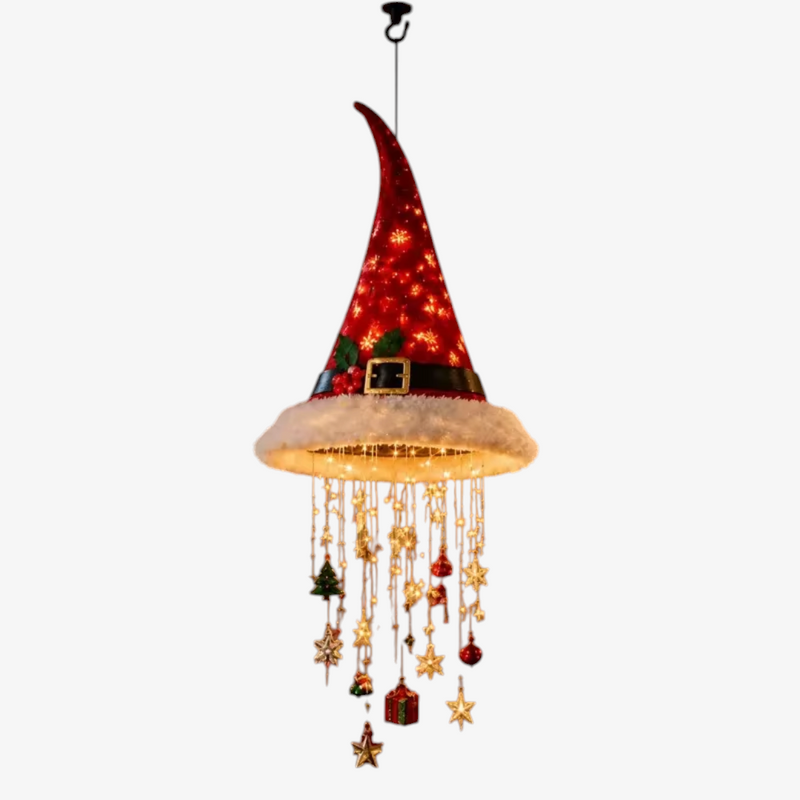 Gorro navideño colgante Yulehat - Decoración con luces LED