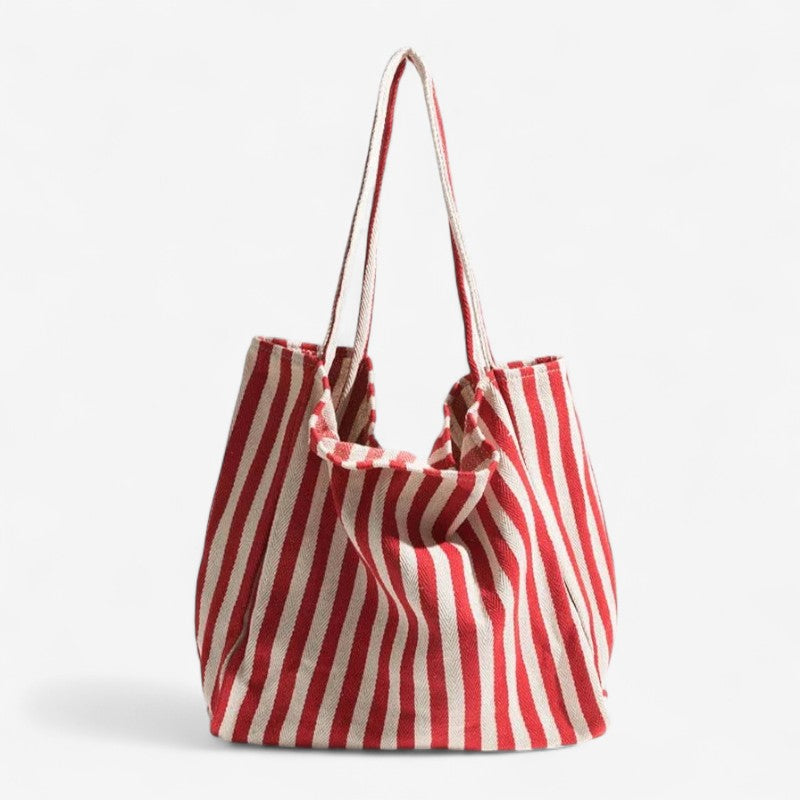 Abigail – One-Compartment Handbag with Stripe Pattern