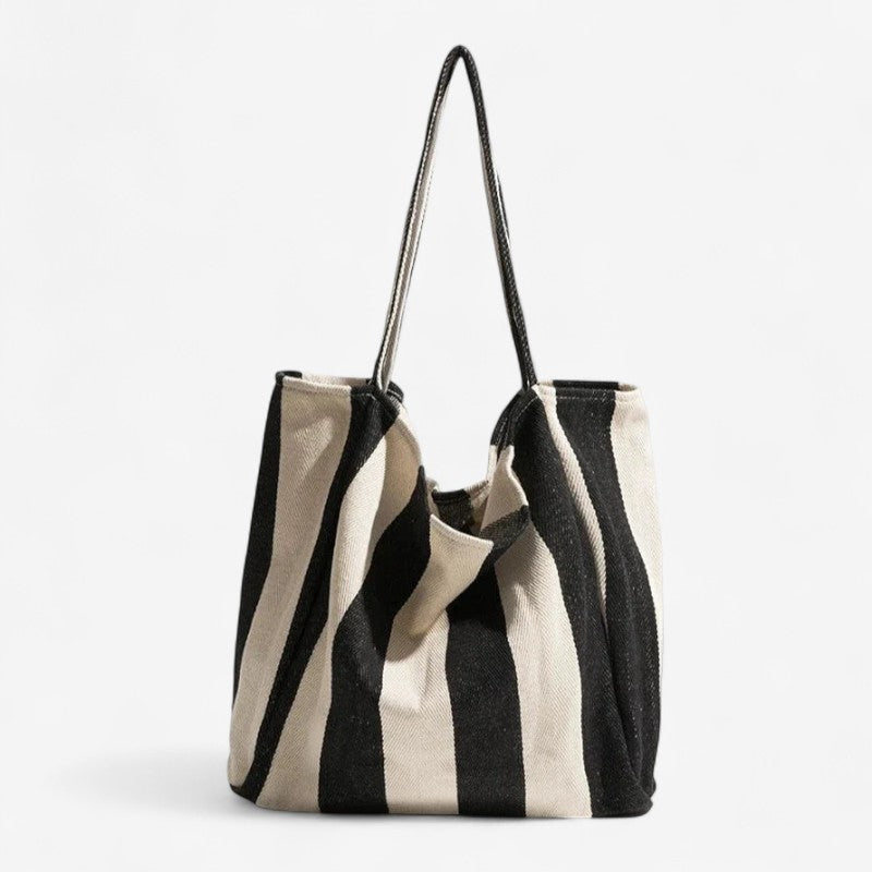 Abigail – One-Compartment Handbag with Stripe Pattern