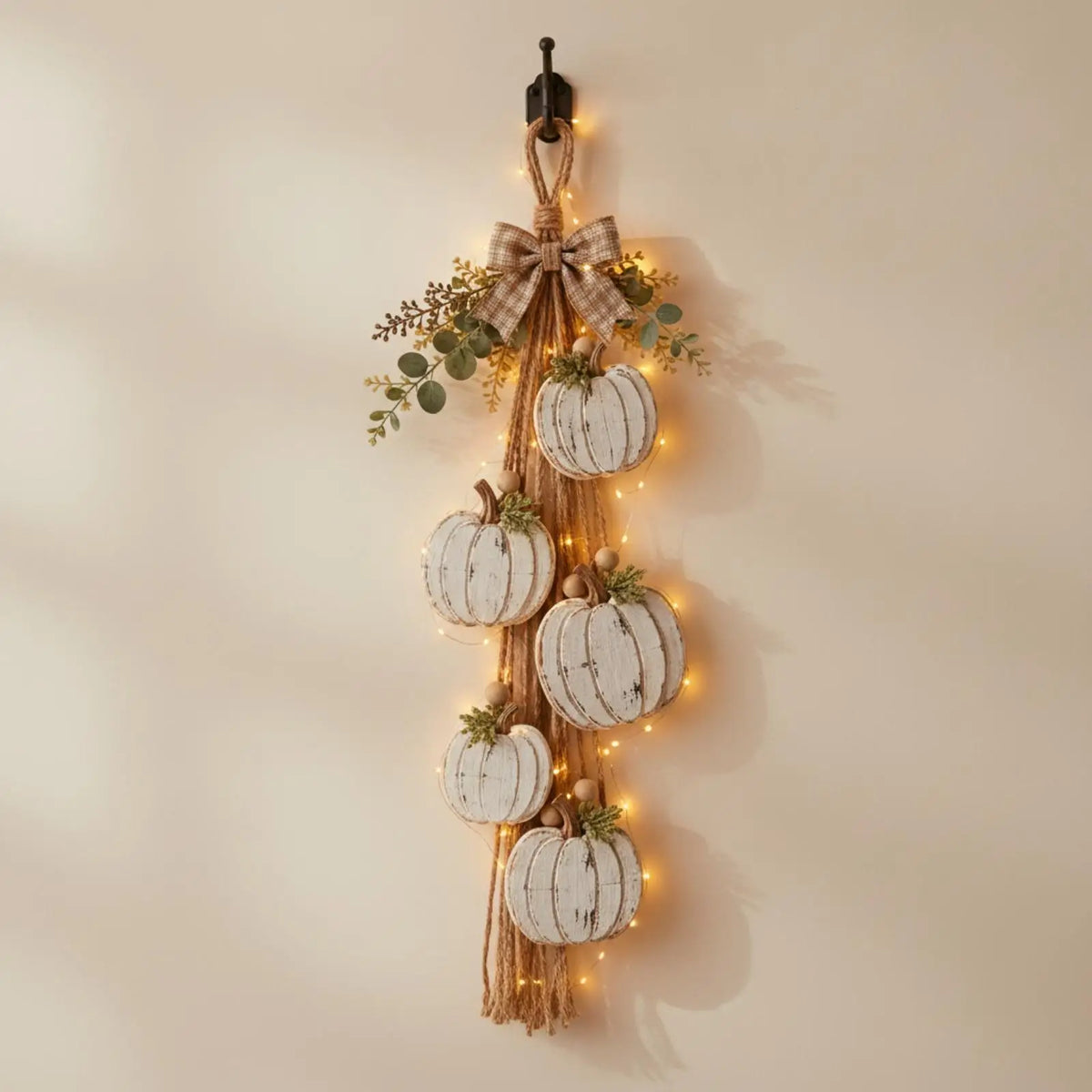 Pumpglow - Ghirlanda di zucche luminosa con luci LED integrate