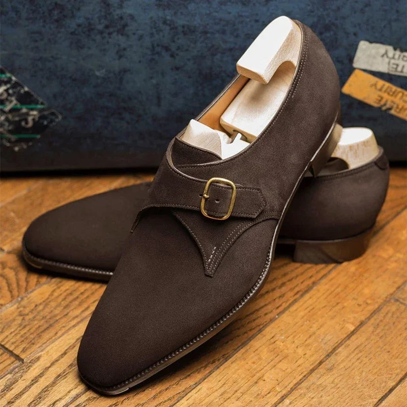 Ethan - Chaussures classiques à boucle Monk Strap avec coupe solide