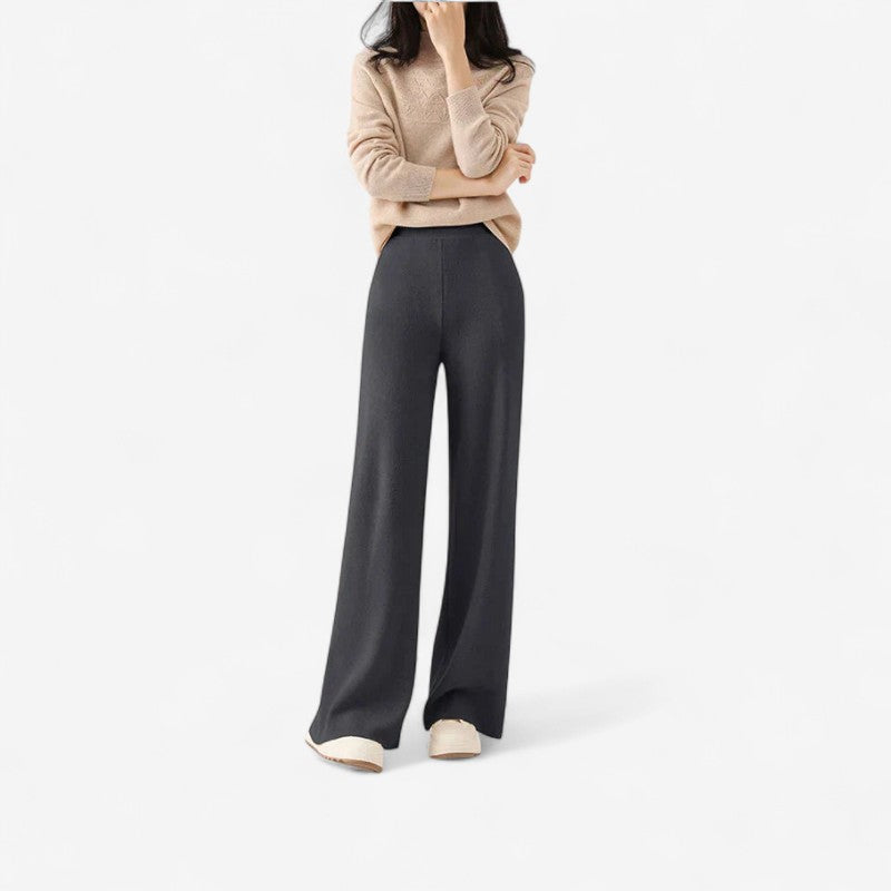 Maria - Pantalon à jambes larges avec taille élastique