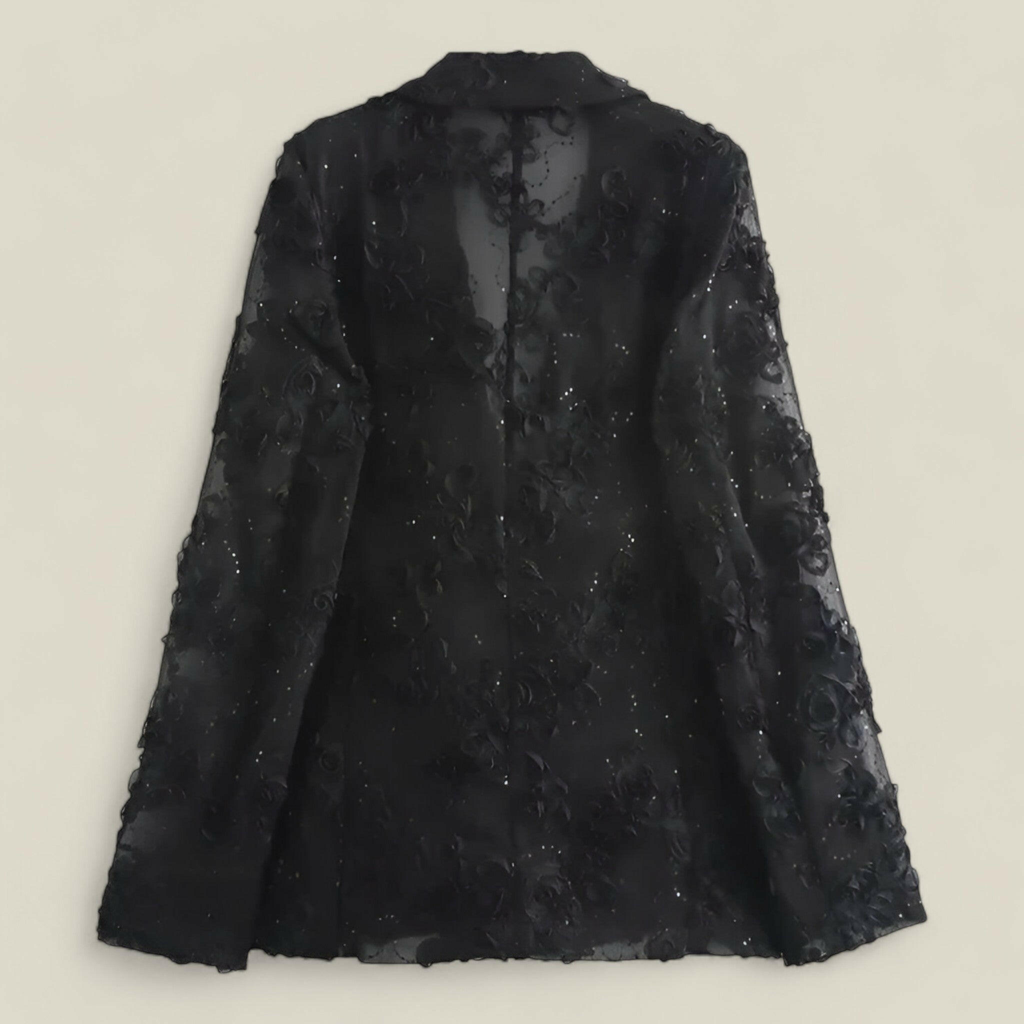 Isabelle - Veste élégante à manches longues avec détails en perles et pantalon taille haute