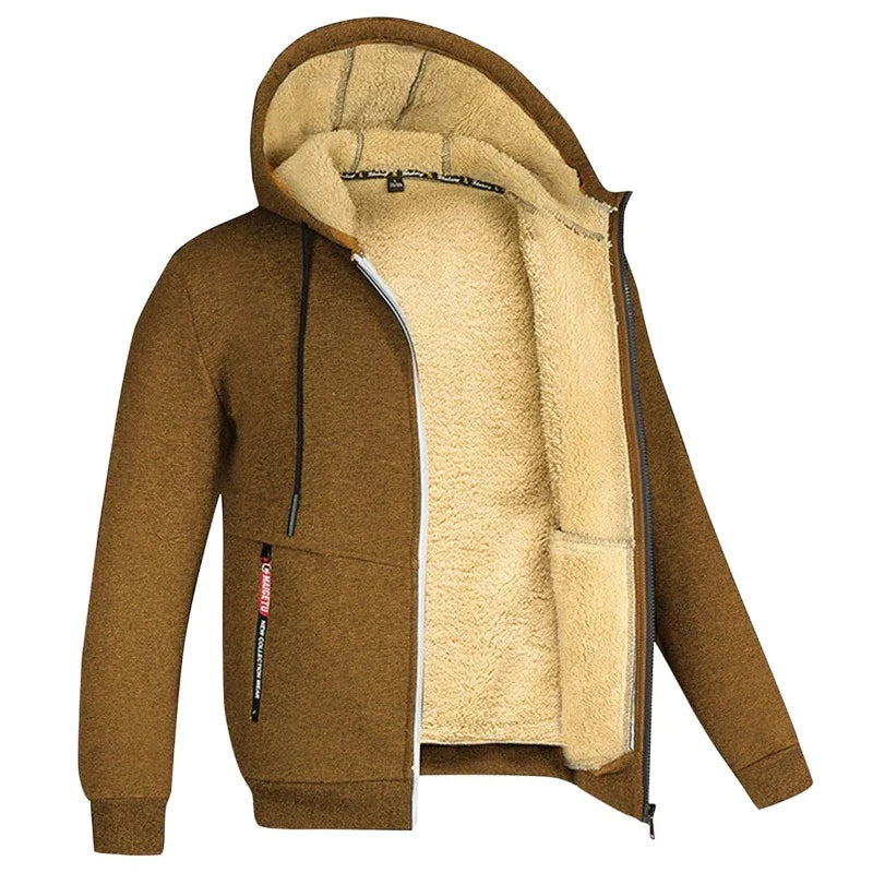 Nathaniel - Jacket with Hood and Long Sleeves with Zipper Closure