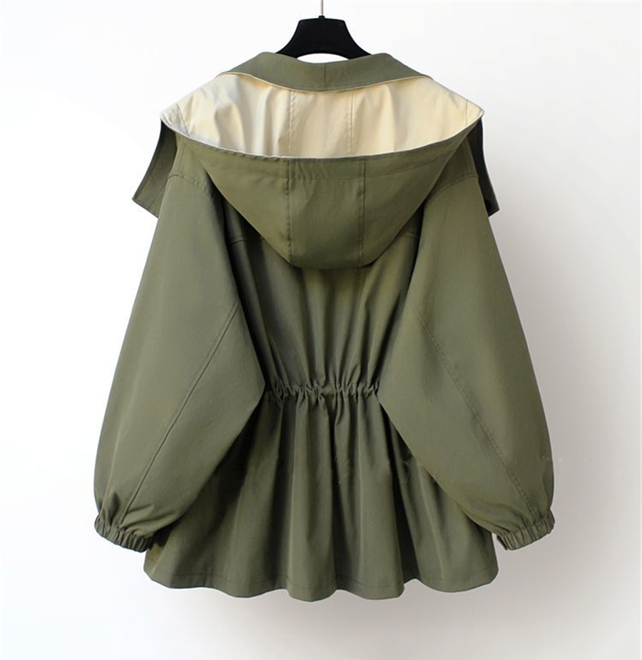 Lotte - Trench-coat élégant déperlant avec bouton sur le devant