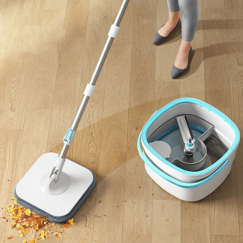 FreshFlo – Set Mop Rotativ 360° și Găleți cu Separare a Apei Murdare