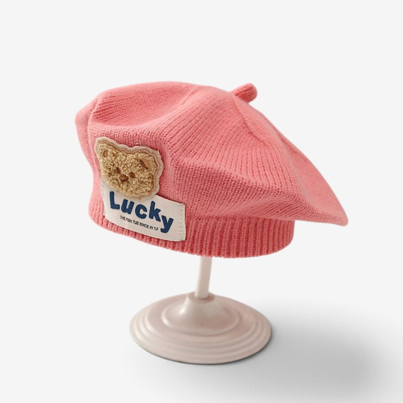 MiniFlora - Béret en tricot pour tout-petit avec motif floral