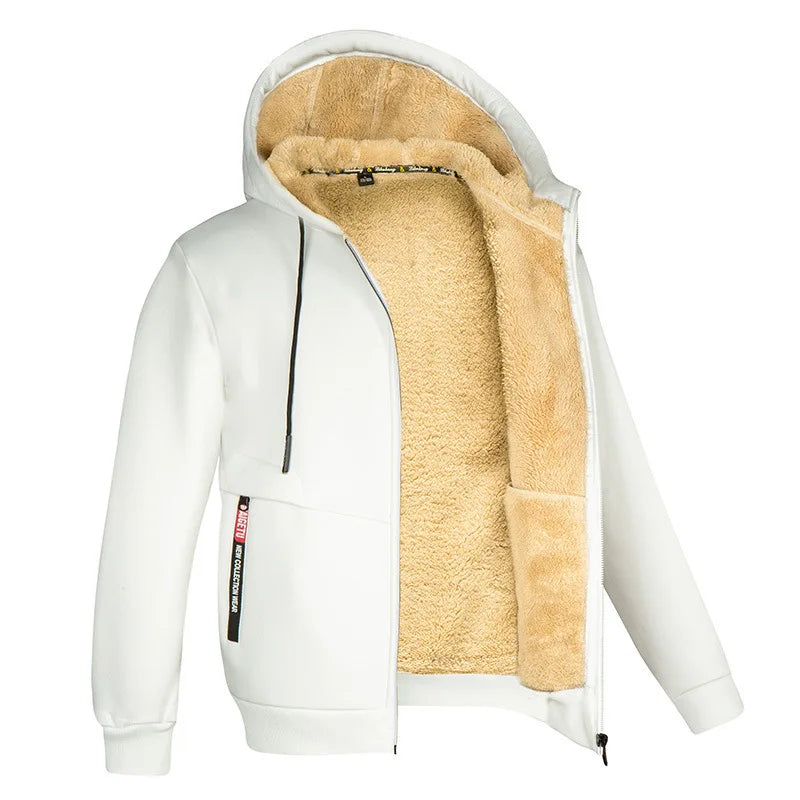 Nathaniel - Jacket with Hood and Long Sleeves with Zipper Closure