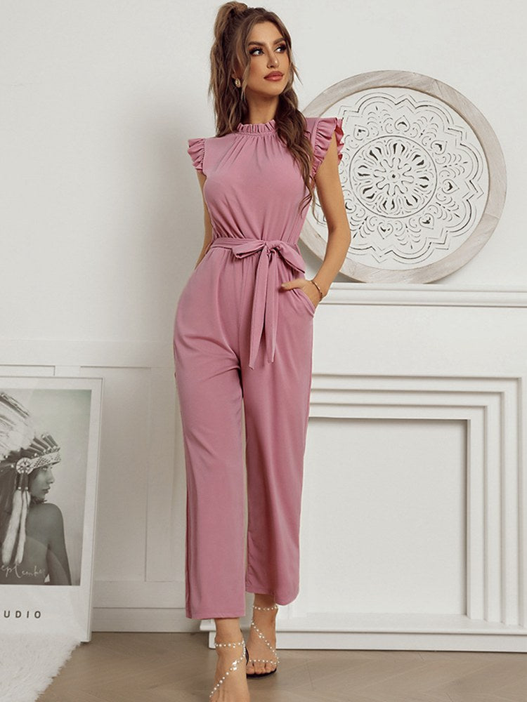 Lily - Salopetă elegantă cu volane la mâneci și croială relaxată