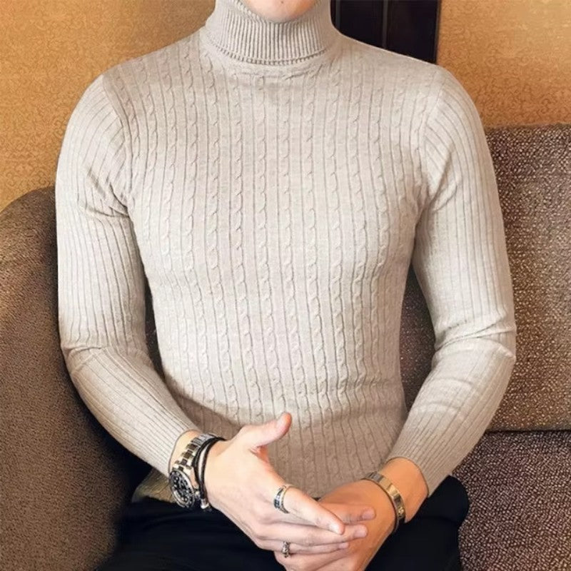 LuxeWear – Pánský rolák s žebrovaným vzorem