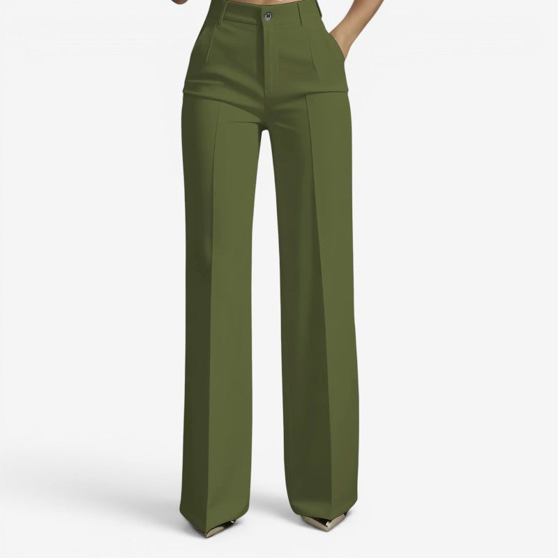Women's High Waisted Straight Leg Pants