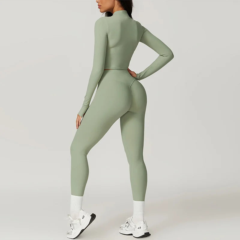 Nova – Ensemble d’entraînement trois pièces stylé avec haut zippé