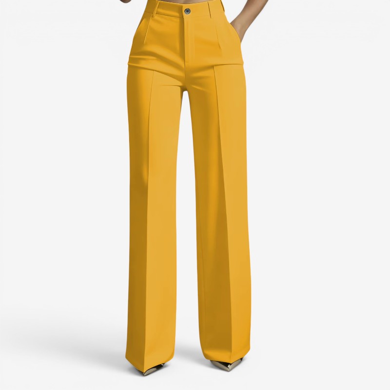 Women's High Waisted Straight Leg Pants