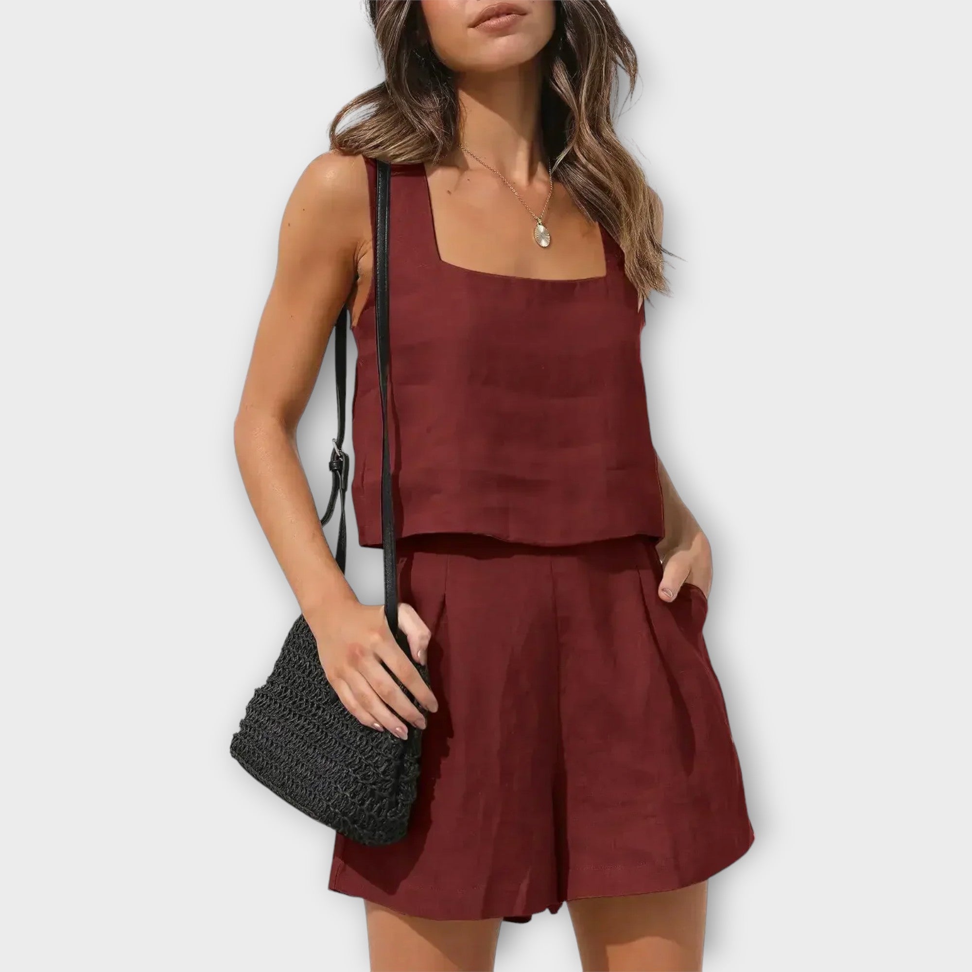 Denise - Set elegant din două piese cu fustă
