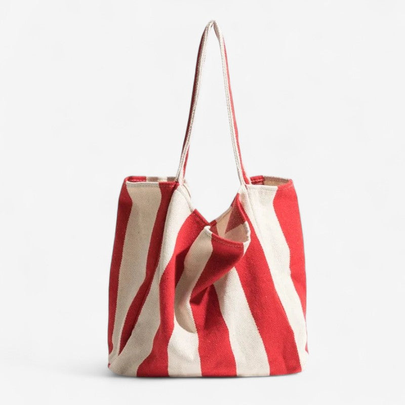 Abigail – One-Compartment Handbag with Stripe Pattern