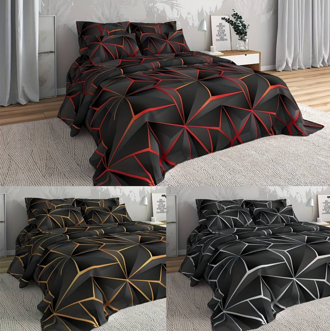 GeoWeave - Copripiumino con motivi geometrici