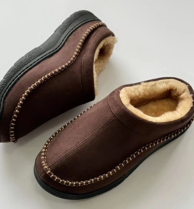 PlushStep - férfi velúrpapucs plüssbéléssel
